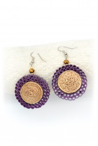 Large Round Paper Earrings Large Round Paper Earrings
